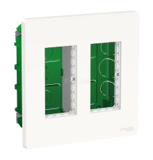 Монтажна коробка Schneider Electric NU172418 Unica New System+, білий, пластик, для врізного монтажу