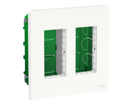 Монтажна коробка Schneider Electric NU172418 Unica New System+, білий, пластик, для врізного монтажу