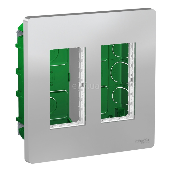 Монтажна коробка Schneider Electric NU172430 Unica New System+, алюміній, пластик, для врізного монтажу · Schneider Electric · schneider-electric-nu172430
