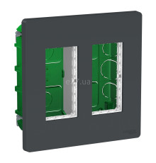 Монтажна коробка Schneider Electric NU172454 Unica New System+, антрацит, пластик, для врізного монтажу