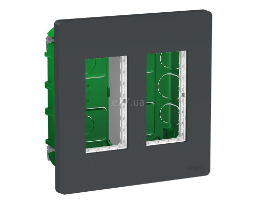 Монтажна коробка Schneider Electric NU172454 Unica New System+, антрацит, пластик, для врізного монтажу