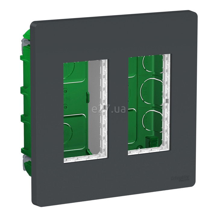 Монтажна коробка Schneider Electric NU172454 Unica New System+, антрацит, пластик, для врізного монтажу · Schneider Electric · schneider-electric-nu172454