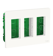 Монтажна коробка Schneider Electric NU173418 Unica New System+, білий, пластик, для врізного монтажу