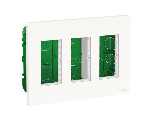 Монтажна коробка Schneider Electric NU173418 Unica New System+, білий, пластик, для врізного монтажу