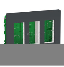 Монтажна коробка Schneider Electric NU173454 Unica New System+, антрацит, пластик, для врізного монтажу