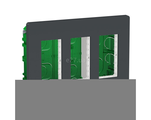 Монтажна коробка Schneider Electric NU173454 Unica New System+, антрацит, пластик, для врізного монтажу