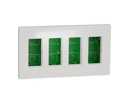 Монтажна коробка Schneider Electric NU174418 Unica New System+, білий, пластик, для врізного монтажу