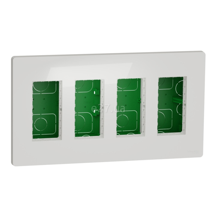 Монтажна коробка Schneider Electric NU174418 Unica New System+, білий, пластик, для врізного монтажу · Schneider Electric · schneider-electric-nu174418