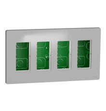 Монтажна коробка Schneider Electric NU174430 Unica New System+, алюміній, пластик, для врізного монтажу
