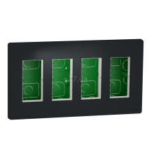 Монтажна коробка Schneider Electric NU174454 Unica New System+, антрацит, пластик, для врізного монтажу