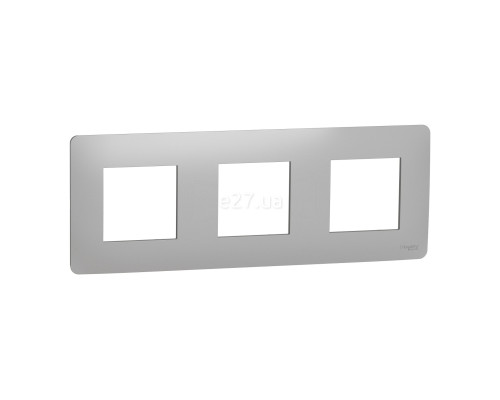 Рамка 3 поста Schneider Electric NU200630 Unica New Studio, алюміній, пластик