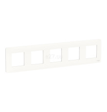Рамка 5 постів Schneider Electric NU201018 Unica New Studio, білий, пластик