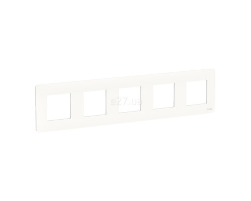 Рамка 5 постів Schneider Electric NU201018 Unica New Studio, білий, пластик