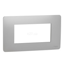 Рамка 4 модуля Schneider Electric NU210430 Unica New Studio, алюміній, пластик
