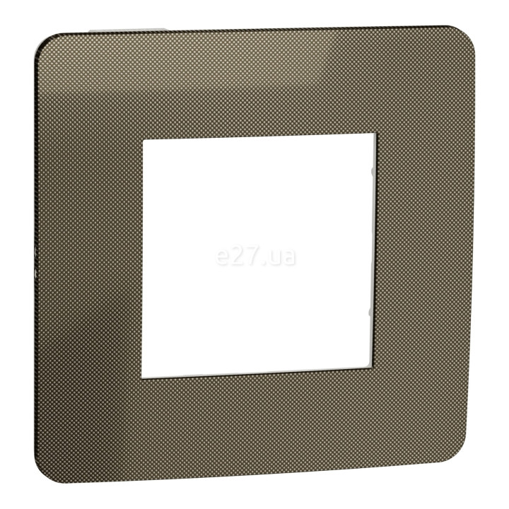 Рамка 1 пост Schneider Electric NU280250 Unica New Studio Metal, бронза/білий, пластик · Schneider Electric · schneider-electric-nu280250