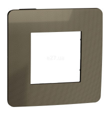 Рамка 1 пост Schneider Electric NU280252 Unica New Studio Metal, бронза/антрацит, пластик
