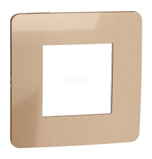 Рамка 1 пост Schneider Electric NU280257 Unica New Studio Metal, мідь/білий, пластик