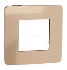 Рамка 1 пост Schneider Electric NU280258 Unica New Studio Metal, мідь/антрацит, пластик