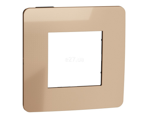Рамка 1 пост Schneider Electric NU280258 Unica New Studio Metal, мідь/антрацит, пластик