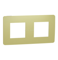 Рамка 2 поста Schneider Electric NU280411 Unica New Studio Color, зелене яблуко/білий, пластик