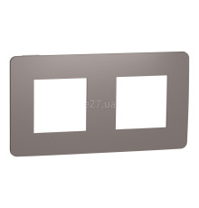 Рамка 2 поста Schneider Electric NU280416 Unica New Studio Color, шоколад/білий, пластик