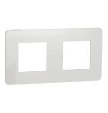 Рамка 2 поста Schneider Electric NU280418 Unica New Studio Color, білий/білий, пластик