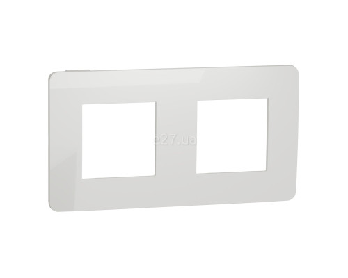 Рамка 2 поста Schneider Electric NU280418 Unica New Studio Color, білий/білий, пластик