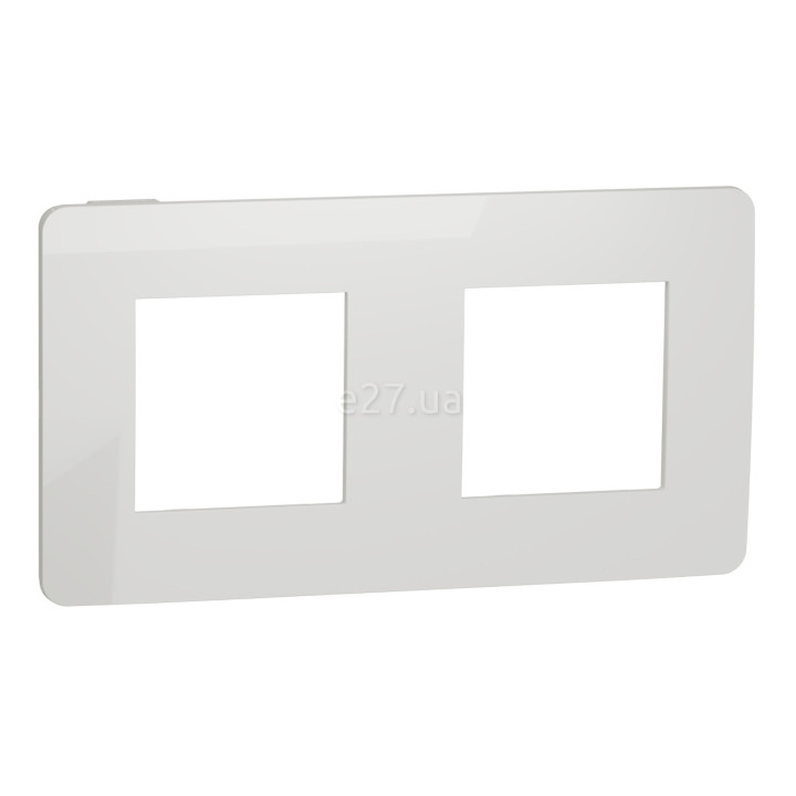 Рамка 2 поста Schneider Electric NU280418 Unica New Studio Color, білий/білий, пластик · Schneider Electric · schneider-electric-nu280418