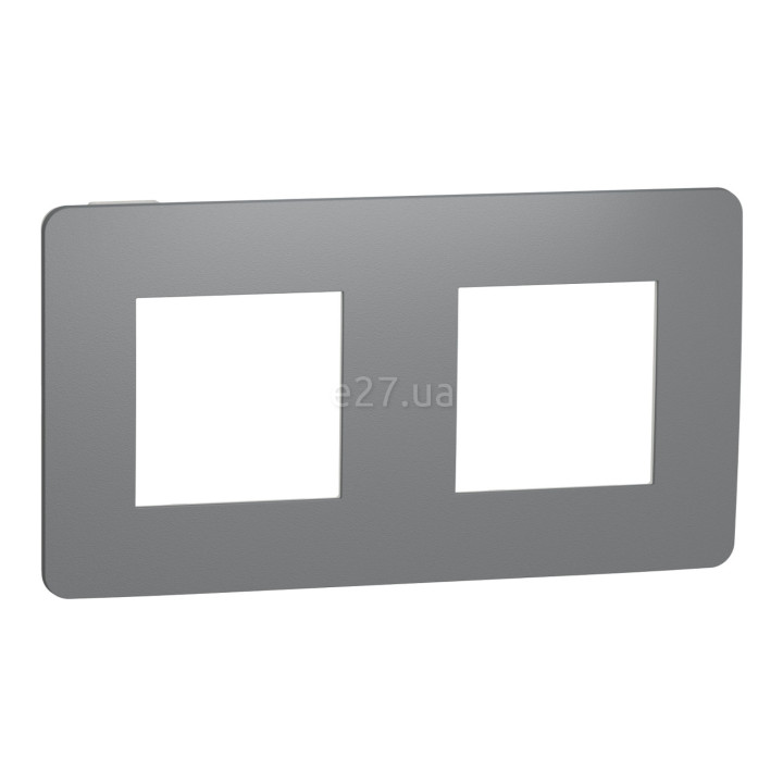 Рамка 2 поста Schneider Electric NU280421 Unica New Studio Color, димчасто-сірий/білий, пластик · Schneider Electric · schneider-electric-nu280421