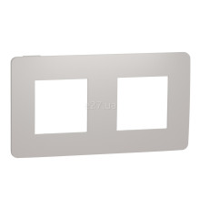 Рамка 2 поста Schneider Electric NU280424 Unica New Studio Color, шампань/білий, пластик