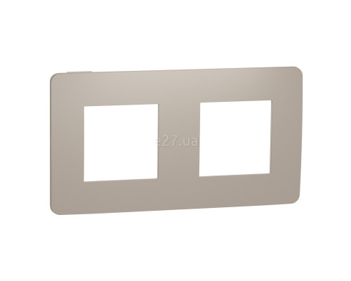 Рамка 2 поста Schneider Electric NU280426 Unica New Studio Color, пісочний/білий, пластик
