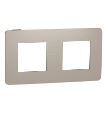 Рамка 2 поста Schneider Electric NU280428 Unica New Studio Color, пісочний/антрацит, пластик