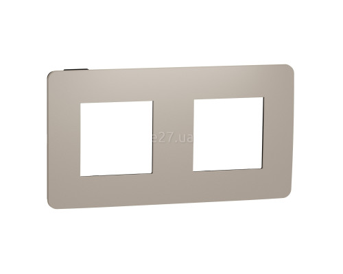 Рамка 2 поста Schneider Electric NU280428 Unica New Studio Color, пісочний/антрацит, пластик