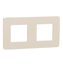 Рамка 2 поста Schneider Electric NU280444 Unica New Studio Color, бежевий/бежевий, пластик