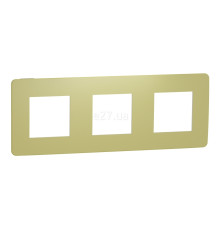Рамка 3 поста Schneider Electric NU280611 Unica New Studio Color, зелене яблуко/білий, пластик