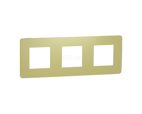 Рамка 3 поста Schneider Electric NU280611 Unica New Studio Color, зелене яблуко/білий, пластик