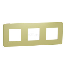 Рамка 3 поста Schneider Electric NU280612 Unica New Studio Color, зелене яблуко/бежевий, пластик