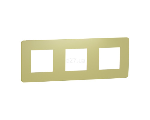 Рамка 3 поста Schneider Electric NU280612 Unica New Studio Color, зелене яблуко/бежевий, пластик