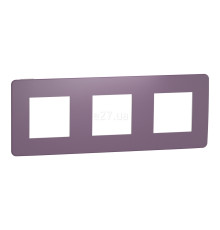 Рамка 3 поста Schneider Electric NU280614 Unica New Studio Color, ліловий/білий, пластик