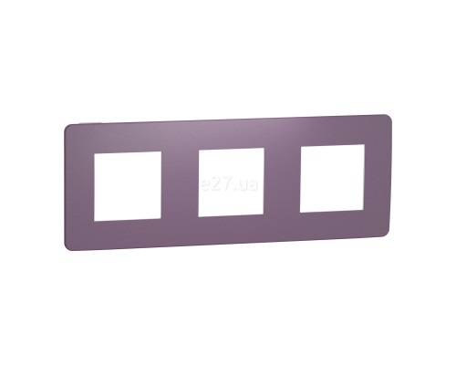 Рамка 3 поста Schneider Electric NU280614 Unica New Studio Color, ліловий/білий, пластик