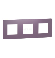 Рамка 3 поста Schneider Electric NU280615 Unica New Studio Color, ліловий/бежевий, пластик