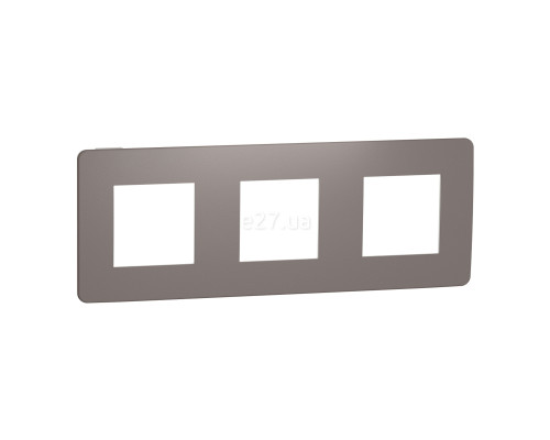 Рамка 3 поста Schneider Electric NU280616 Unica New Studio Color, шоколад/білий, пластик