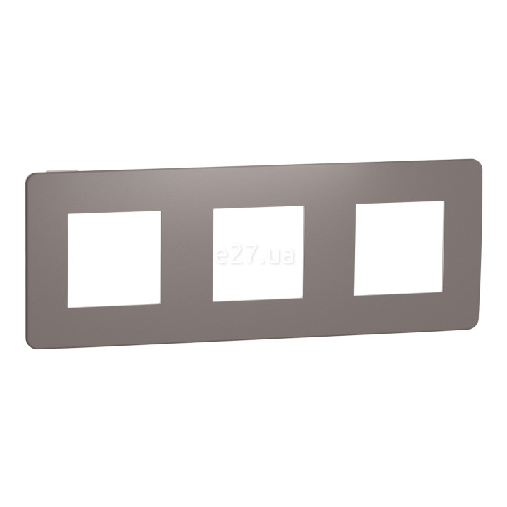 Рамка 3 поста Schneider Electric NU280616 Unica New Studio Color, шоколад/білий, пластик · Schneider Electric · schneider-electric-nu280616
