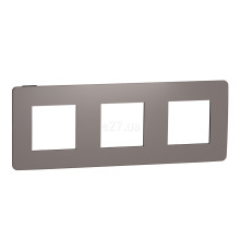 Рамка 3 поста Schneider Electric NU280617 Unica New Studio Color, шоколад/антрацит, пластик
