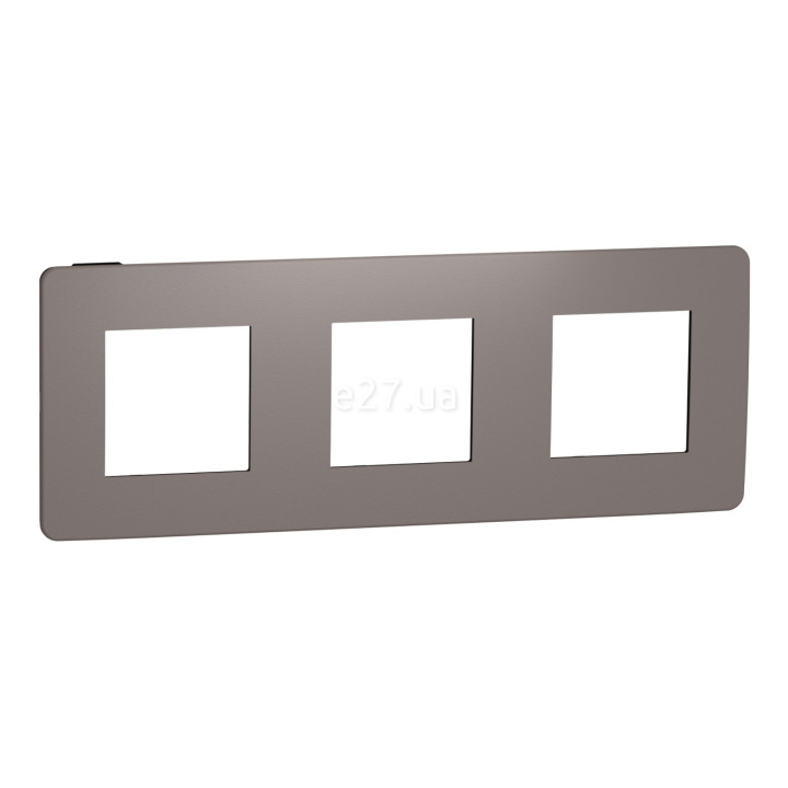 Рамка 3 поста Schneider Electric NU280617 Unica New Studio Color, шоколад/антрацит, пластик · Schneider Electric · schneider-electric-nu280617