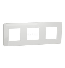 Рамка 3 поста Schneider Electric NU280618 Unica New Studio Color, білий/білий, пластик