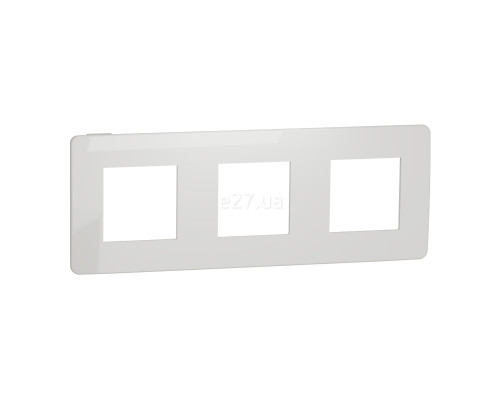 Рамка 3 поста Schneider Electric NU280618 Unica New Studio Color, білий/білий, пластик