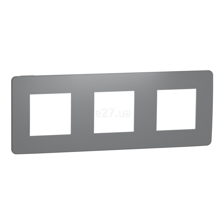 Рамка 3 поста Schneider Electric NU280621 Unica New Studio Color, димчасто-сірий/білий, пластик · Schneider Electric · schneider-electric-nu280621