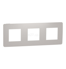 Рамка 3 поста Schneider Electric NU280624 Unica New Studio Color, шампань/білий, пластик