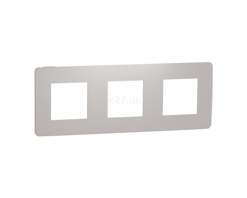 Рамка 3 поста Schneider Electric NU280624 Unica New Studio Color, шампань/білий, пластик